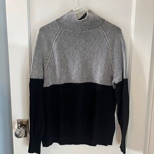 Summersalt Black and White Turtleneck Sweater